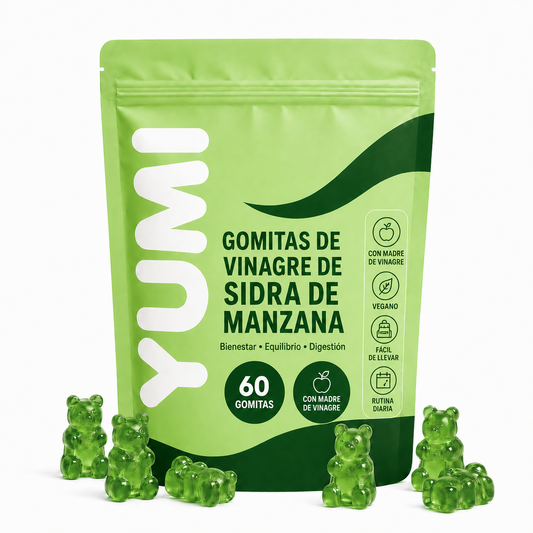 Yumi - Gomitas de Vinagre de Manzana Verde | Adios al Hinchazón y al Antojo